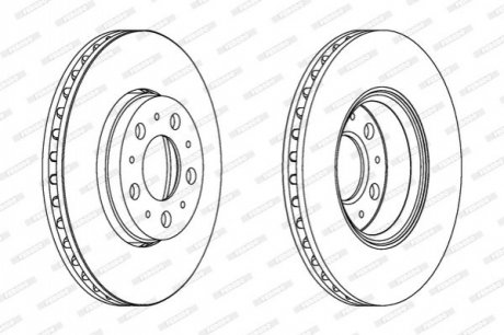 Гальмівний диск FERODO DDF1163C