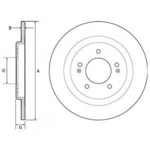 Тормозной диск Delphi BG4563C