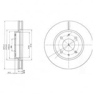 Тормозной диск Delphi BG4068