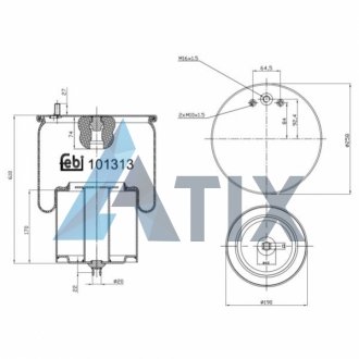 Пневмоподушка FEBI BILSTEIN 101313