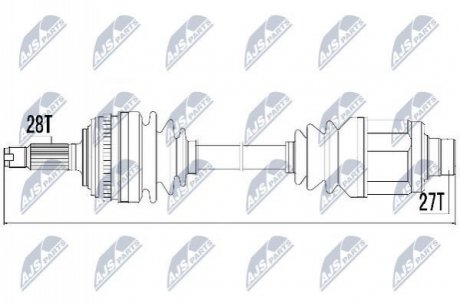 ПІВВІСЬ | HONDA CR-V 2.0 95-01 /ЛІВ/ NTY NPWHD036