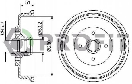 Тормозный барабан PROFIT 50200091