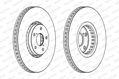 Диск гальмівний FERODO DDF1957RC-1