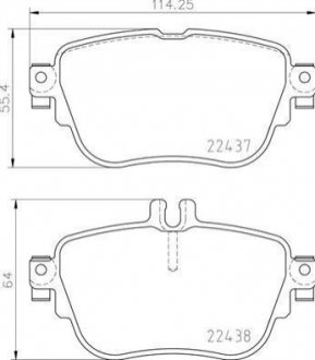 Комплект тормозных колодок задн MERCEDES CLS C257 E A238 E ALL-TERRAIN S213 E C238 E T-MODEL S213 E BREMBO P50136