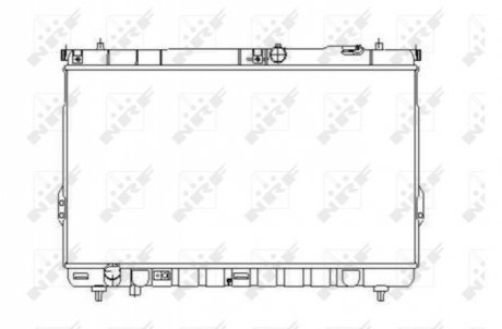 Радіатор охолодження двигуна HYUNDAI Santa Fe 2.0D 01- (вир-во) NRF 53358 (фото 1)