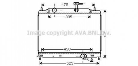 Радиатор охлаждения двигателя Hyundai Accent III 1,5D AT AVA COOLING HY2170