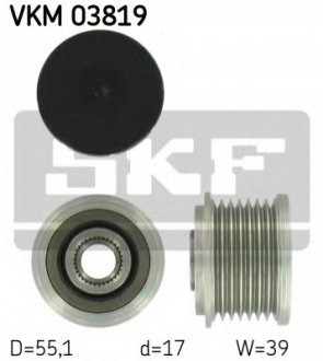 Ременной шкив генератора SKF VKM 03819