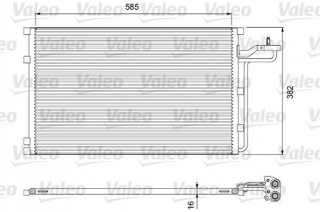 Радиатор кондиционера Valeo 814416