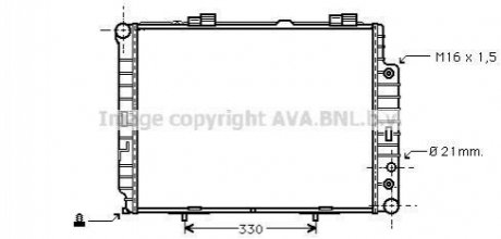 Радиатор охлаждения двигателя MBW210 E-KL MT/AT +AC 97- AVA COOLING Msa2283 (фото 1)