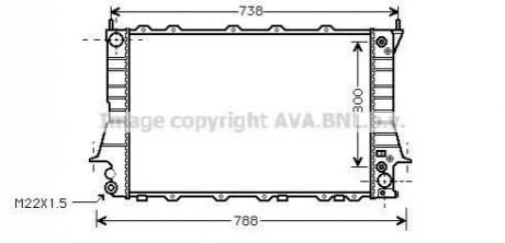 Радиатор охлаждения двигателя AUDI 100/A6 26/8 AT 92-97 AVA COOLING AIA2084 (фото 1)