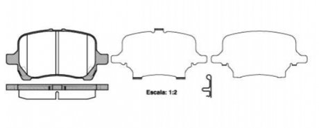 Комплект тормозных колодок, дисковый тормоз REMSA 1089.12 (фото 1)