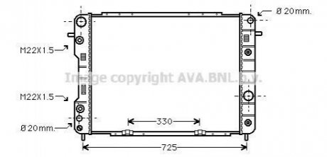 Радиатор opel omega b 2.5td 94-04 AVA COOLING OLA2199