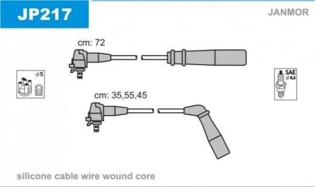 Высоковольтные провода (к-кт) Janmor JP217