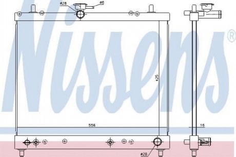 Радіатор охолодження двигуна NISSENS 617402