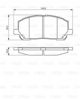 Дисковые колодки передние BOSCH 0986495126 (фото 1)