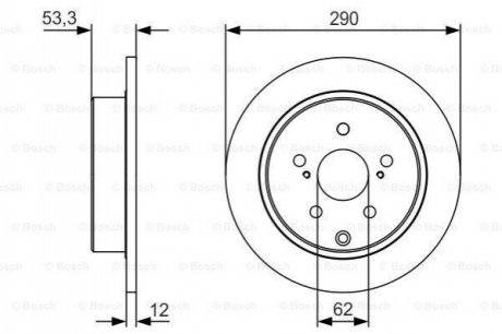 Тормозной диск BOSCH 0 986 479 V25