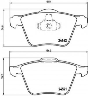 Гальмівні колодки дискові BREMBO P24077X