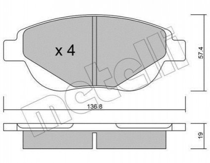 КТ ДИСКОВ ТОРМОЗ КОЛОДОК Metelli 22-0948-0