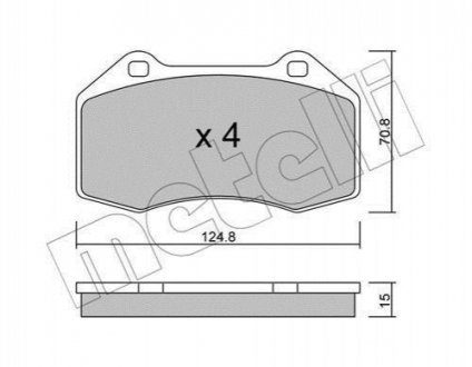 Комплект тормозных колодок дисковый тормоз Metelli 22-0651-0