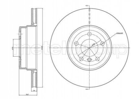 Диск тормозной Metelli 23-1041C