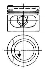 Поршень з кільцями AUDI/VW 81.5 DS/DZ/ADZ/RH (вир-во KS) KOLBENSCHMIDT 93928620