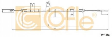 Трос, стояночная тормозная система COFLE 17.1510 (фото 1)