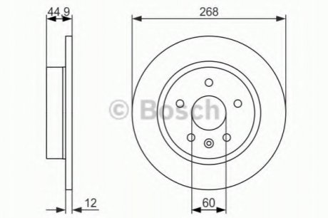 Тормозной диск BOSCH 0 986 479 C57 (фото 1)