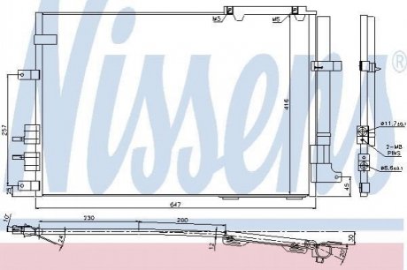 Конденсер ALFA 159(05-)2.4 JTD(+)[OE 60698005] NISSENS 94914