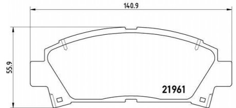 Тормозные колодки дисковые, к-кт. BREMBO P 83 028 (фото 1)