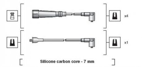 Комплект проводів запалення MAGNETI MARELLI 941318111155 (фото 1)