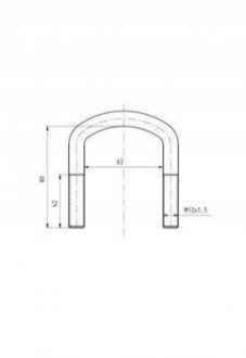 Стремянка рессоры M12x1,5x62x80 S-TR STR50305