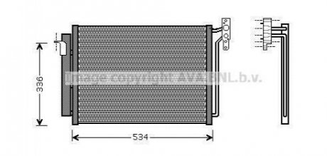 Конденсер bmw e53 3.0-4.83.0td 00- AVA COOLING BW5281D