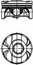 Поршень в комплекті на 1 циліндр, STD KOLBENSCHMIDT 40420600