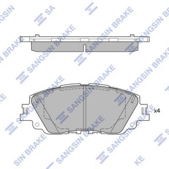 Колодки гальмівні дискові (комплект 4 шт) Hi-Q (SANGSIN) SP4275