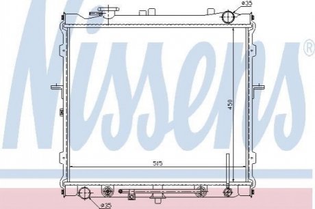 Радіатор KIA SPORTAGE(99-)2.0 i 16V[OE OK022-15-200A] NISSENS 66643