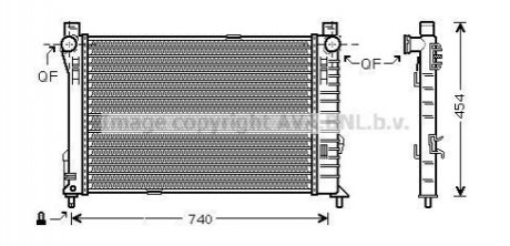 Охладитель, охлаждение двигателя AVA COOLING MS2338