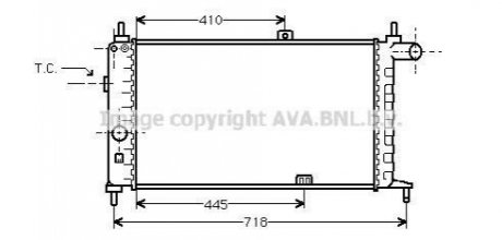 Радиатор охлаждения AVA COOLING OL2066