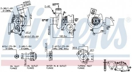 Турбокомпрессор mitsubishi pajero ii-iii 2.5tdtdi 90-01 NISSENS 93065