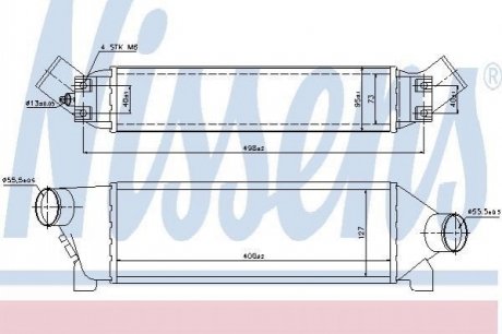 Интеркулер FD TRANSIT(00-)2.0 D(+)[OE 2C11 9L440 BA] NISSENS 96642