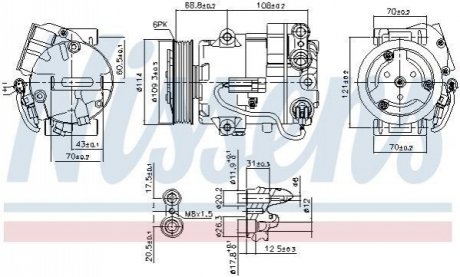 Компресор кондиціонера NISSENS 890058