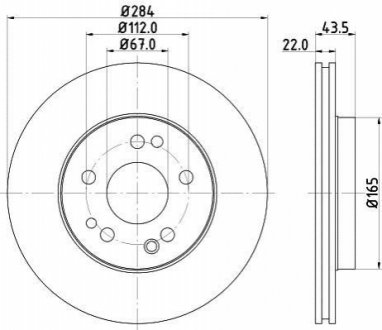 Тормозной диск HELLA 8DD 355 100-941