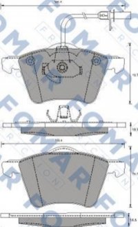 Колодки гальмівні дискові (комплект 4 шт) FOMAR FO 691281