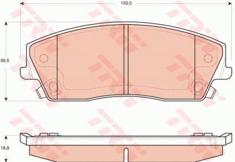 ГАЛЬМіВНі КОЛОДКИ, ДИСКОВі TRW GDB4140