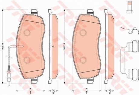 ГАЛЬМіВНі КОЛОДКИ, ДИСКОВі TRW GDB1820