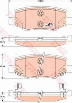 ГАЛЬМіВНі КОЛОДКИ, ДИСКОВі TRW GDB4145