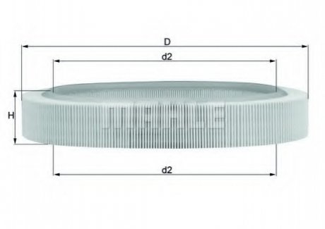 ФИЛЬТР ВОЗДУХА MAHLE / KNECHT LX58 (фото 1)