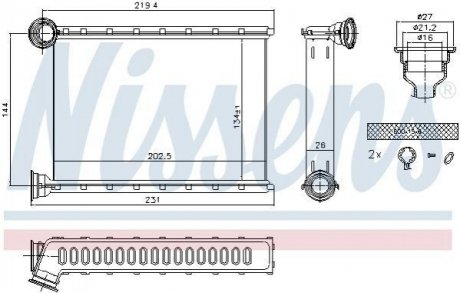 Печка VAUXHALL MERIVA B (10-) 1.4 i 16V TURBO NISSENS 707079