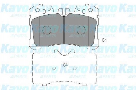 Комплект гальмівних колодок PARTS KAVO KBP-9150