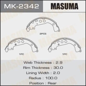 Колодки барабанные R-1079 (1/20) MASUMA MK2342