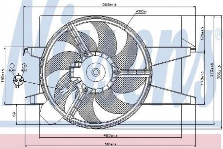 Вентилятор радіатора NISSENS 85583